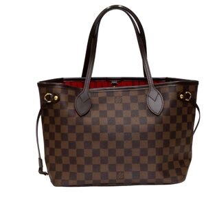 LOUIS VUITTON DAMIER EBENE CANVAS NEVERFULL PM TOTE BAG V12141